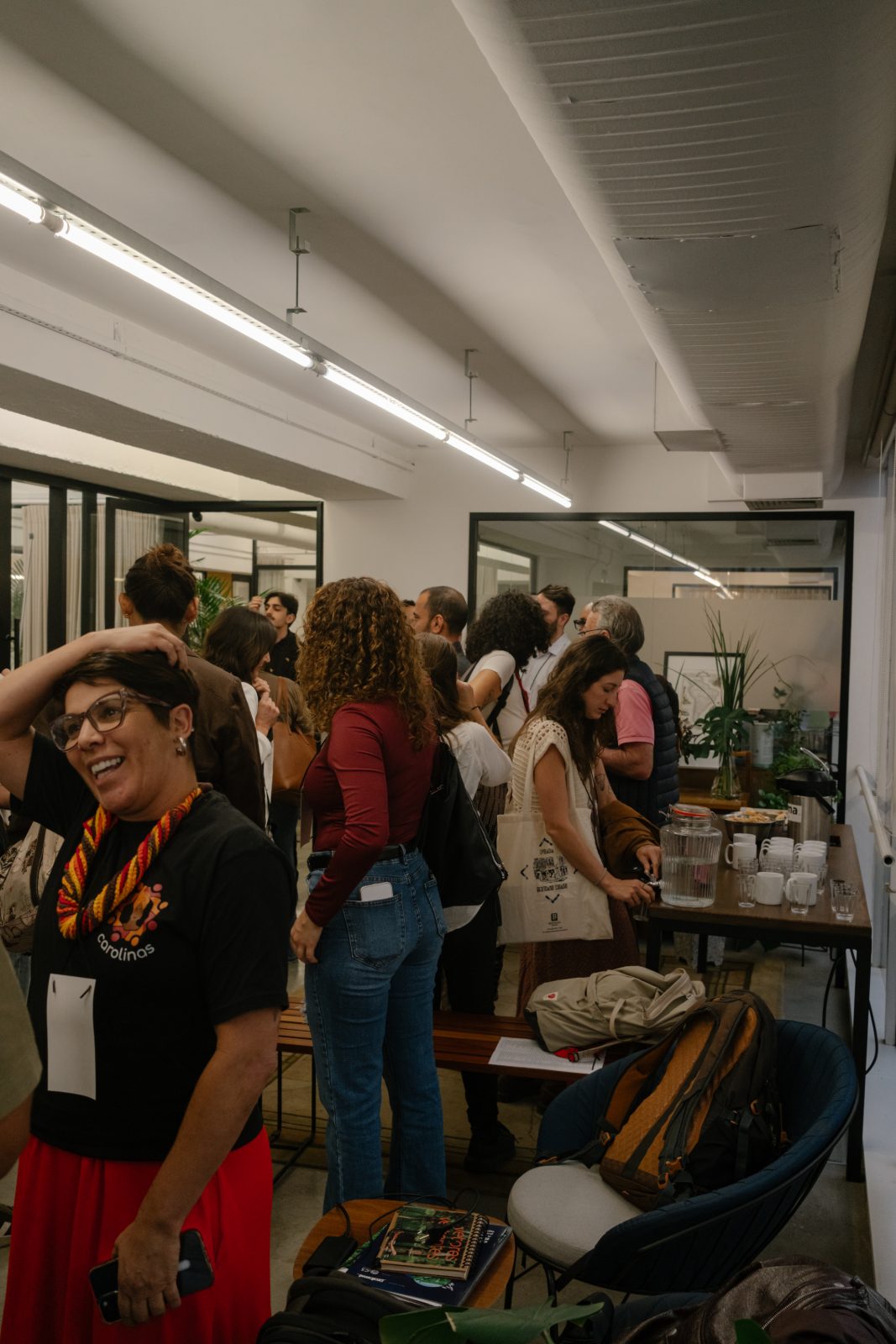 The Bioma corridor full during an event